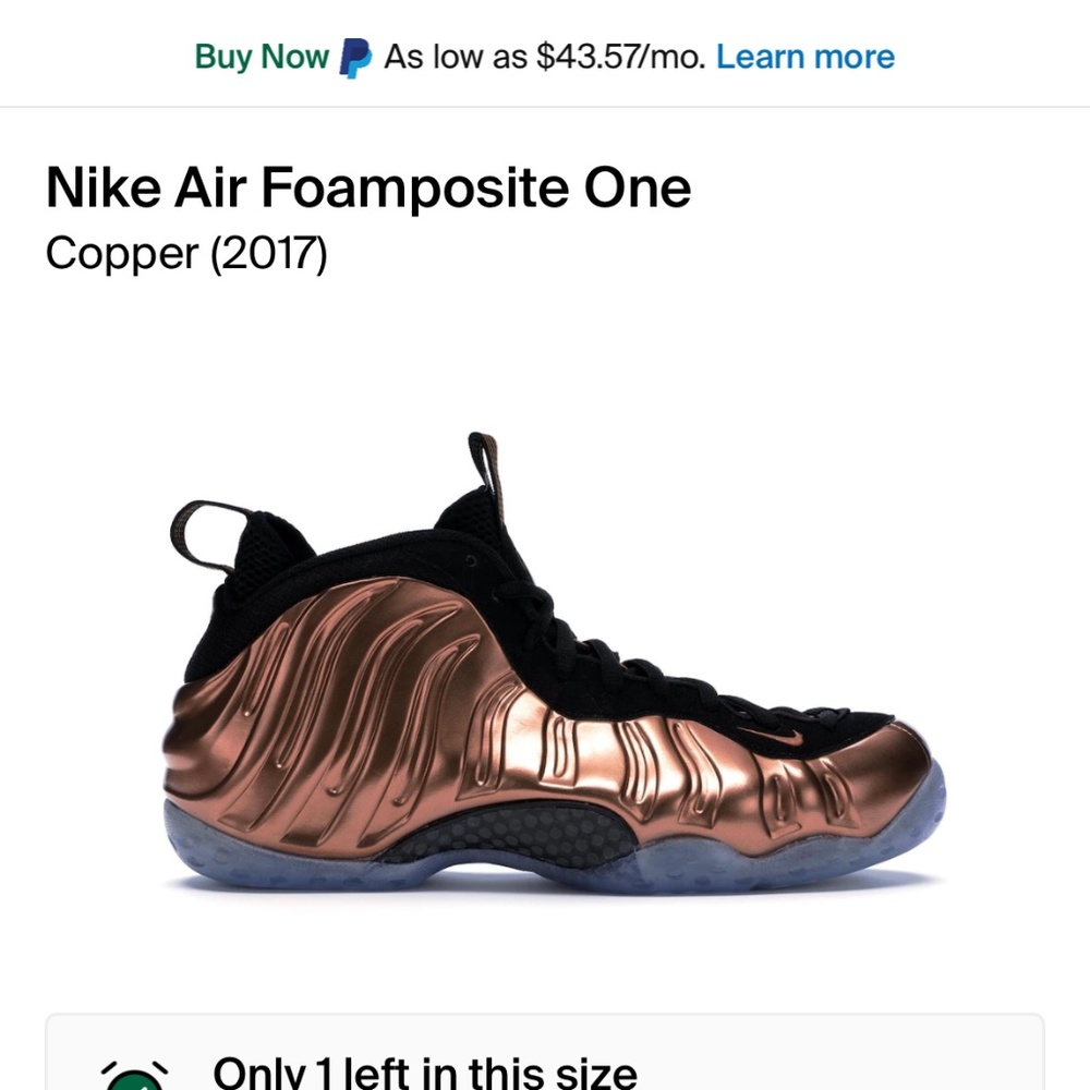 Nike Bronze Foamposites
